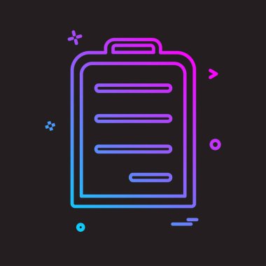 Belge simgesi tasarım vektörü