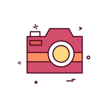 Kamera simgesi tasarım vektörü