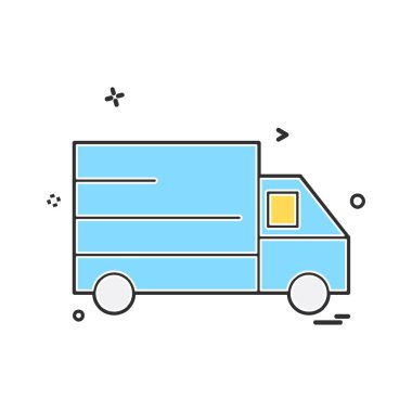 Kamyon simgesi tasarım vektörü