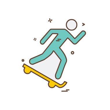 Kaykay simge tasarlamak vektör