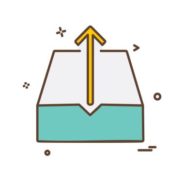 Dropbox simge tasarlamak vektör