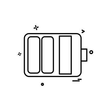 Batarya simgesi tasarım vektörü