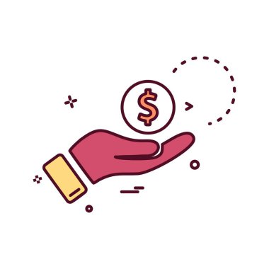 El dolar para ikonu vektör tasarımı