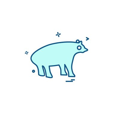 Ayı simge tasarlamak vektör 