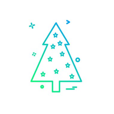 Noel ağacı simge tasarlamak vektör