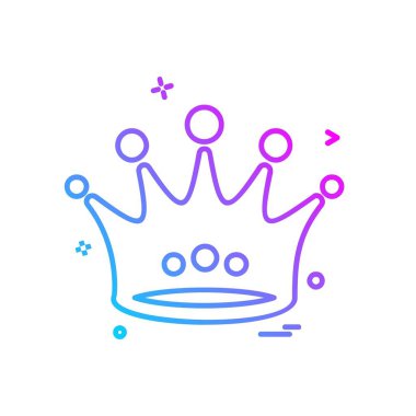 Taç simge tasarlamak vektör