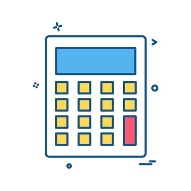 hesap makinesi simgesi vektör tasarımı