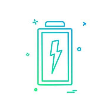 Batarya simgesi tasarım vektörü