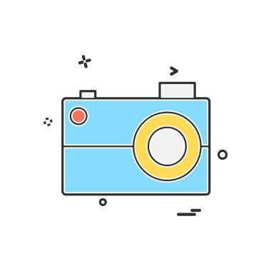 Kamera simgesi tasarım vektörü