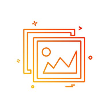 Resim simge tasarlamak vektör 