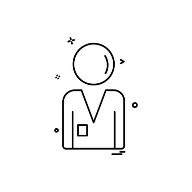 Avatar simge tasarım vektörü