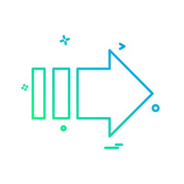 Sağ ok simge tasarlamak vektör