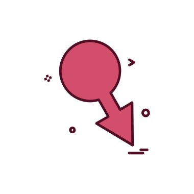 Erkek simgesi tasarım vektörü