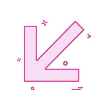 Aşağı ok simgesi tasarım vektörü