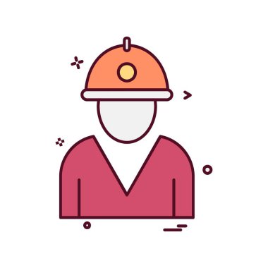 Çalışma araçlar simgesi tasarım, renkli vektör çizim 