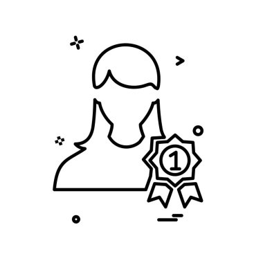 Erkek avatar simge tasarlamak vektör