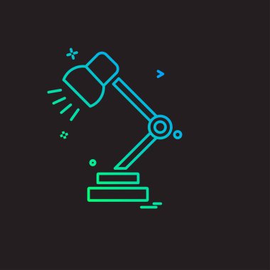 Masa lambası simge tasarlamak vektör 