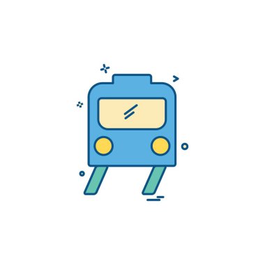 Tren simge tasarlamak vektör 