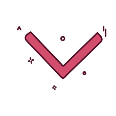 Aşağı ok simgesi tasarım vektörü