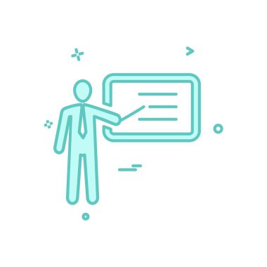 Sunu simgesi tasarım, renkli vektör çizim