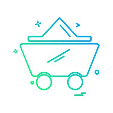 İş simgesi tasarım, renkli vektör çizim