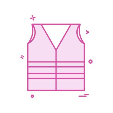 yelek simgesi vektör tasarımı