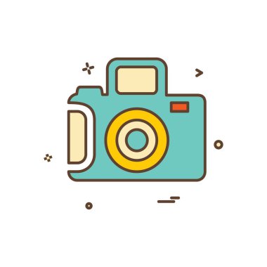 Kamera simgesi tasarım vektörü