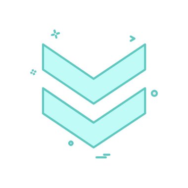 Aşağı ok simgesi tasarım vektörü