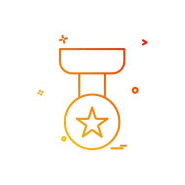 madalya zafer simge vektör tasarımı