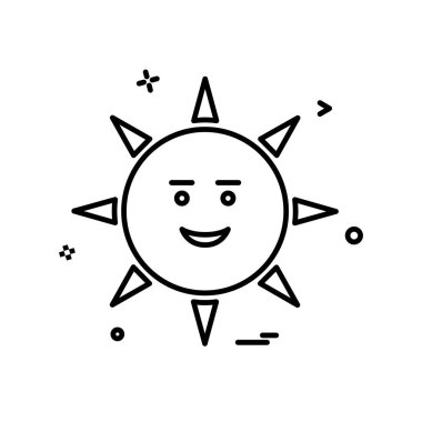 Güneş simgesi tasarım, renkli vektör çizim