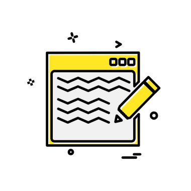 Web yerleşim simgesi tasarım vektörü