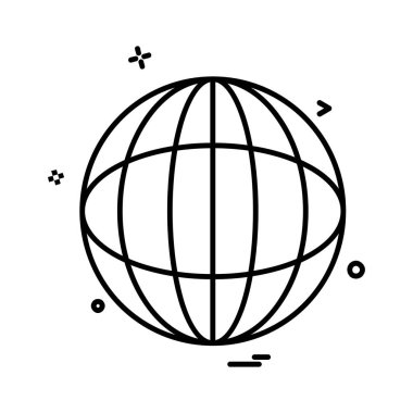 Küre simge tasarlamak vektör