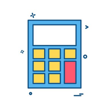 hesap makinesi simgesi vektör tasarımı 
