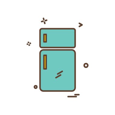 Buzdolabı simge tasarlamak vektör