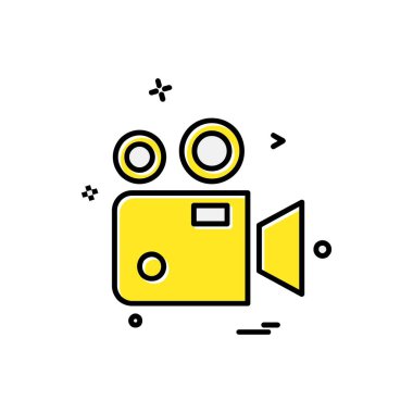 Camcoder simge tasarlamak vektör 