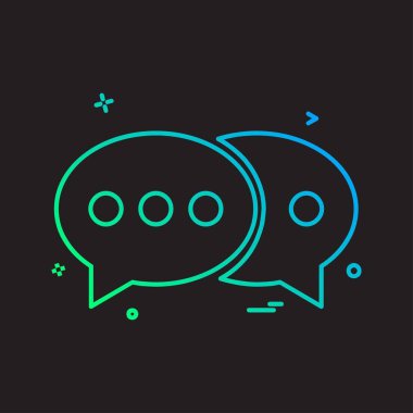 Sohbet simgesi tasarım vektörü