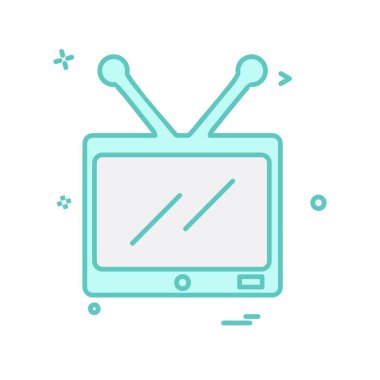 TV simgesi tasarım vektörü