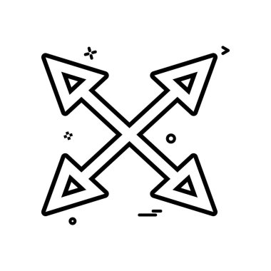 ok dört şekilde simge vektör tasarımı