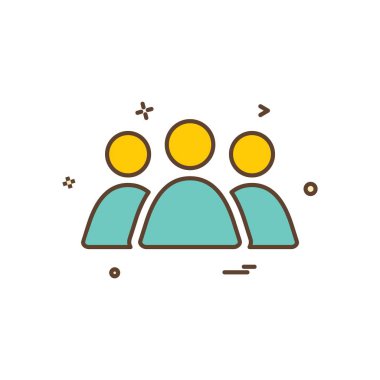 Grup avatar simge tasarlamak vektör