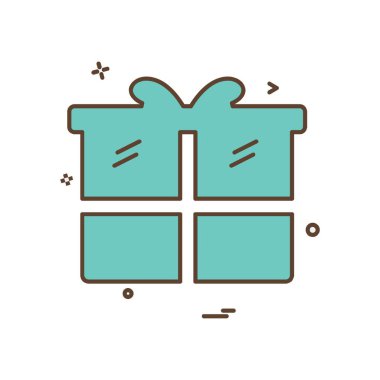 Giftbox simge tasarlamak vektör
