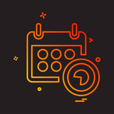 Takvim simgesi tasarım vektörü 