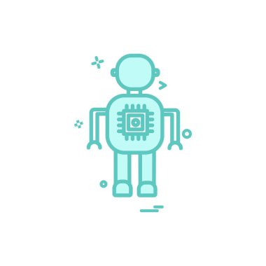 Yapay zeka robot simge vektör tasarımı