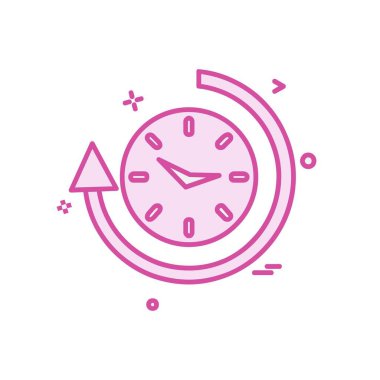 saat düz ikon vektör illüstrasyonu 