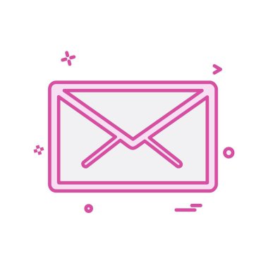 E-posta simgesi tasarım, renkli vektör çizim