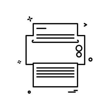 Yazıcı simgesi tasarım, vektör çizim