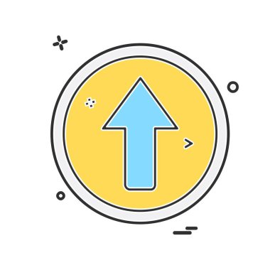 Yukarı ok simgesi tasarım vektörü