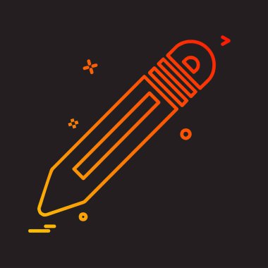 Kalem simgesi tasarım vektörü