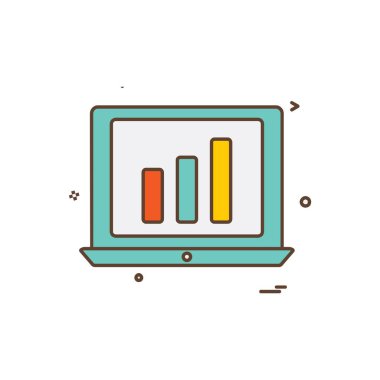 Dizüstü simge tasarlamak vektör 