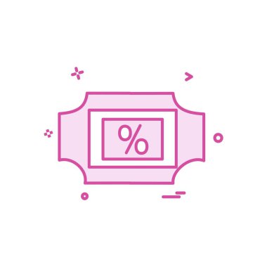 Bilet simge tasarlamak vektör