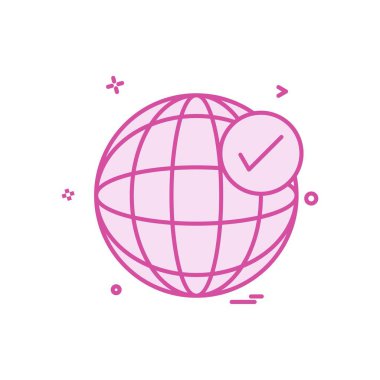 küre kene simge vektör tasarımı